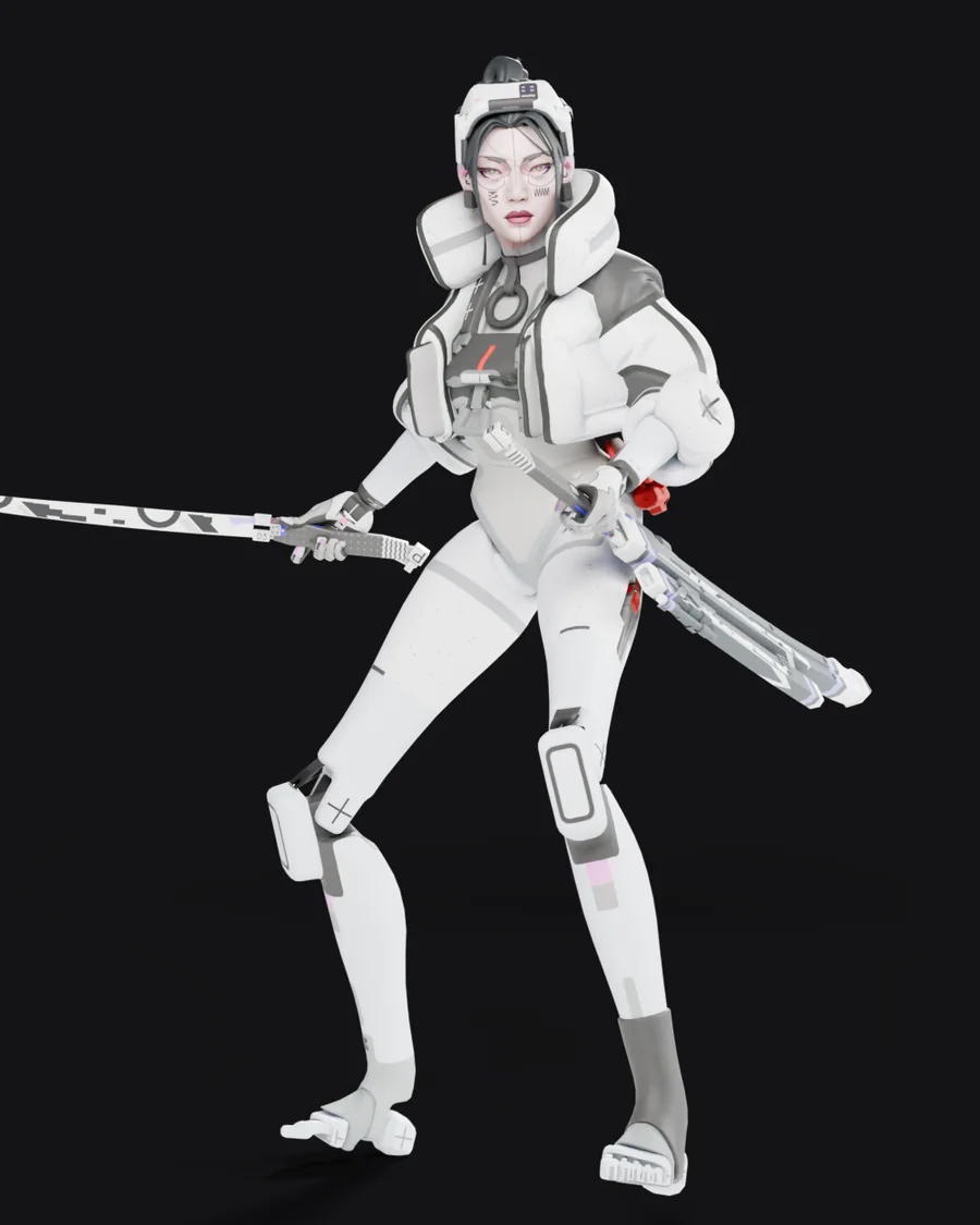 Thief in the Default look, holding her katana
