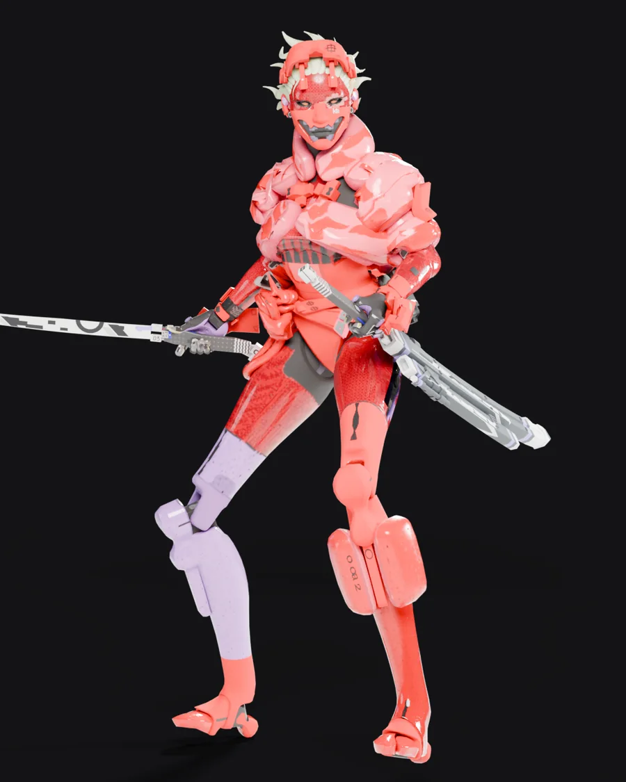 Thief in the Kasha Yōkai look, holding her katana