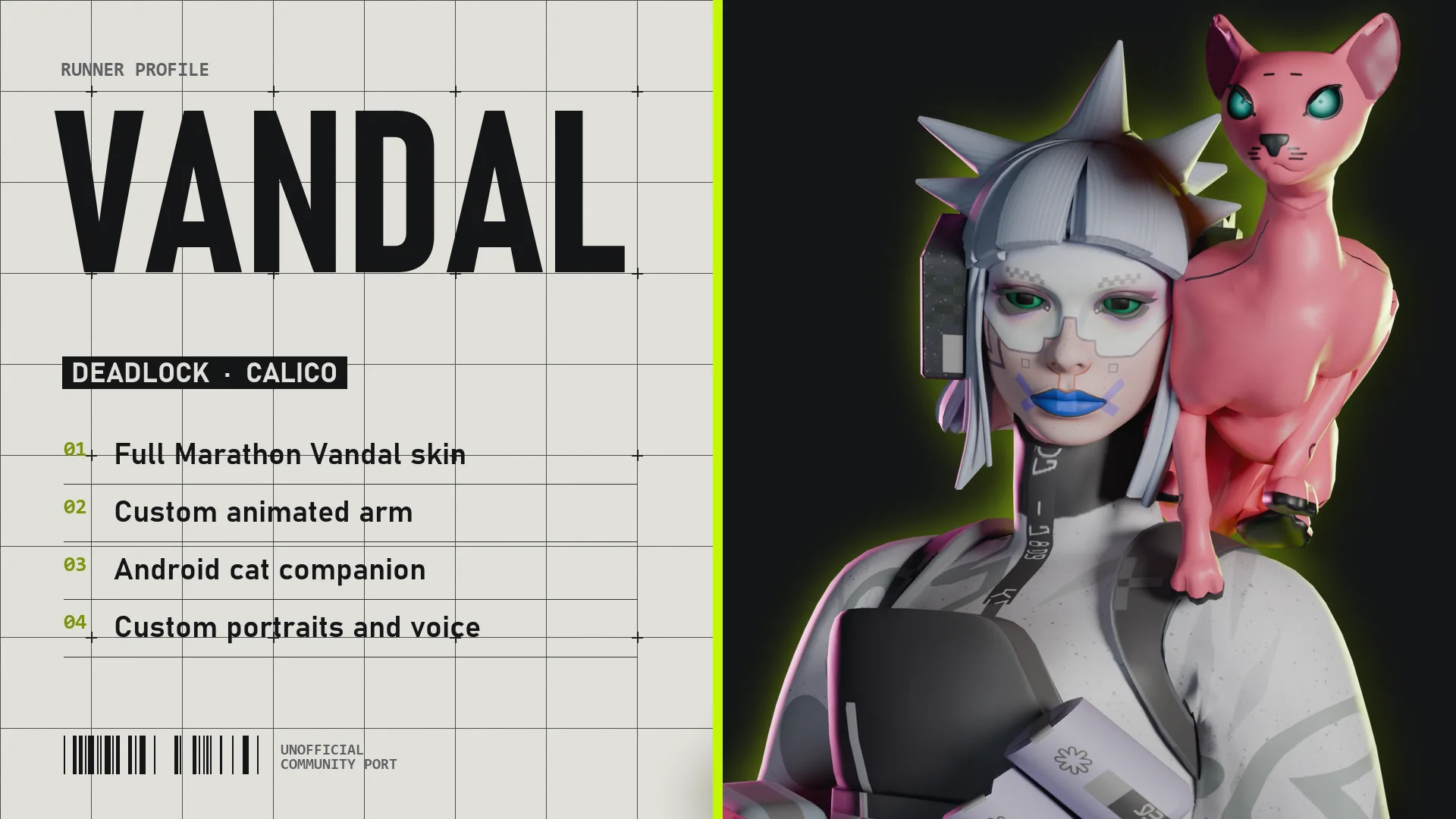 Vandal close-up profile
